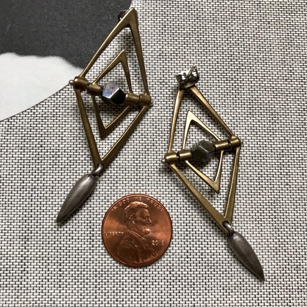 Foxtail Jewelry crystal spinner earrings